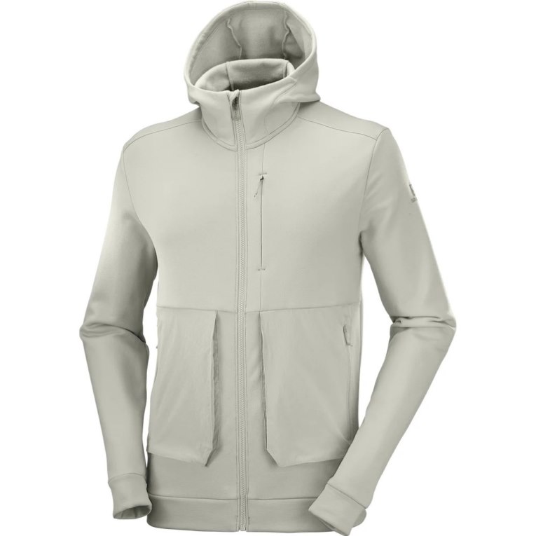 Pánské Bundy Salomon Essential Warm Fleece Mátově Zelená | CZ 67RIGLC